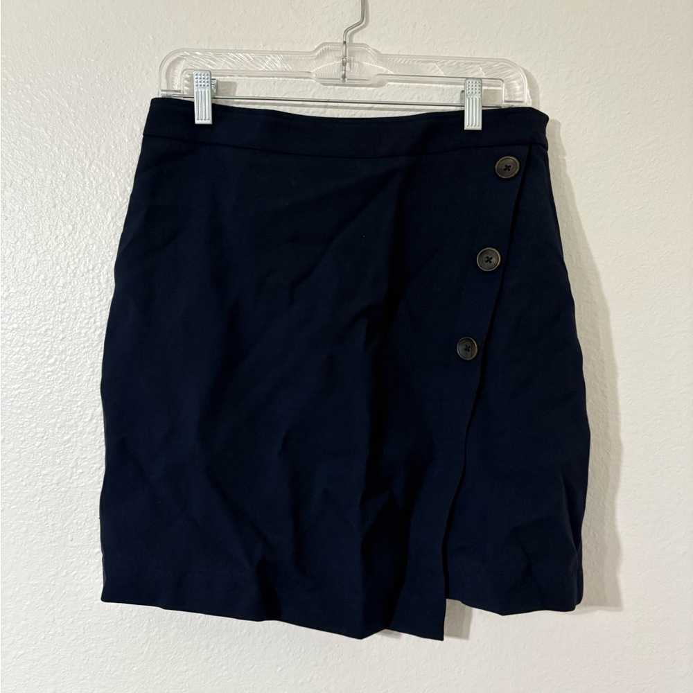 Banana Republic Navy Button-Accent Mini Skirt